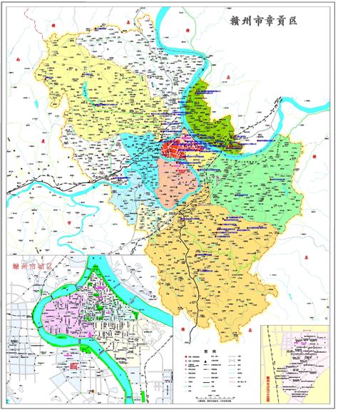 章贡区高清地形地图