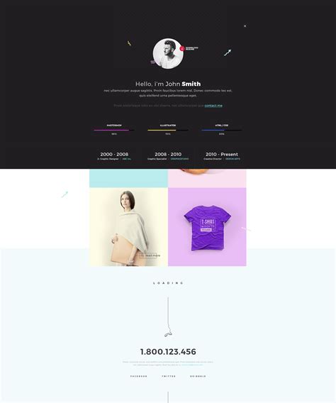 FOLIO - Free Homepage PSD by Ashok Suthar on Dribbble
