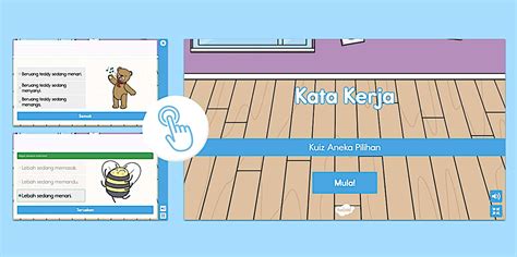 Permainan Interaktif Bahasa Melayu - Kuiz Kata Kerja Mudah