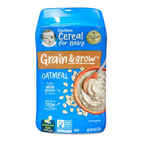 Gerber Grain & Grow Cereal Oatmeal For Baby 227 g Online at Best Price ...