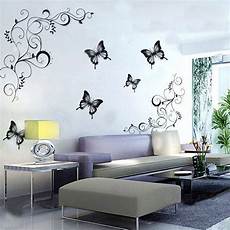 Home Decor Decals by Butterfly Vine Flower Wall Decals Living Room Home Home Decor Decals