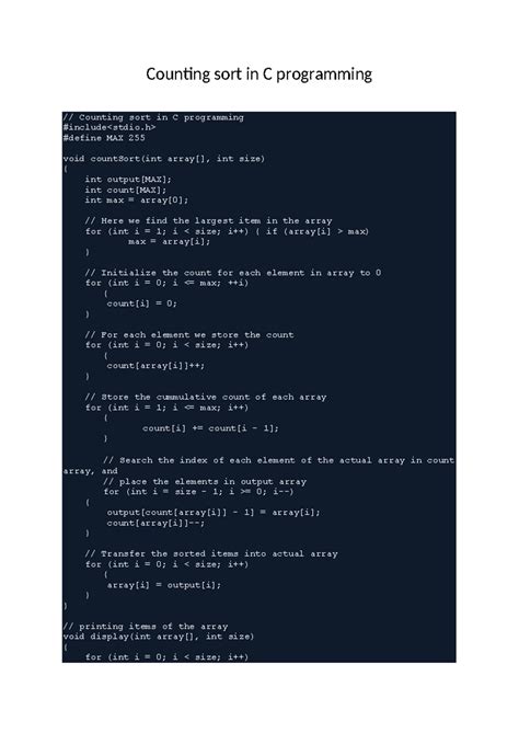 CSE 101: Merge, Quick, and Bucket Sort Program Overview - Studocu