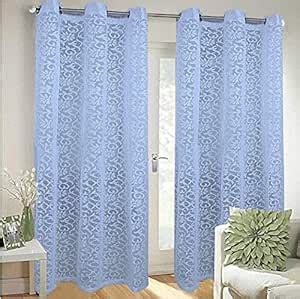 Buy Kuber Industries Cotton 2 Pieces 7 Feet Eyelet Door Curtain (Blue ...