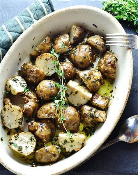 Lemon Thyme Jerusalem Artichokes - Everyday Healthy Recipes