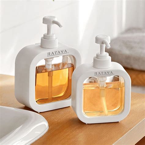 RATAVA Plastic Empty Bottle Soap Dispenser For Bathroom Kitchen Large ...