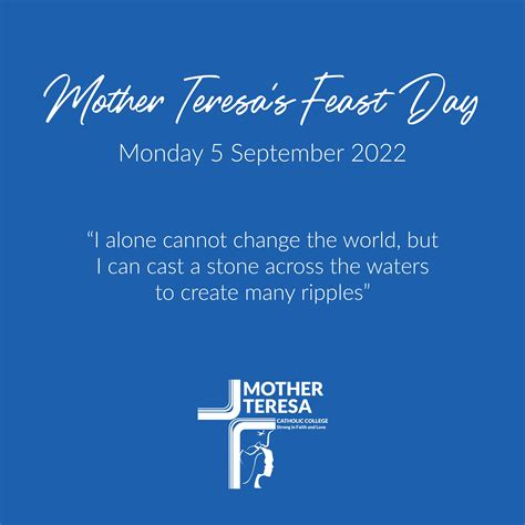 Mother Teresa's Feast Day — Mother Teresa Catholic College