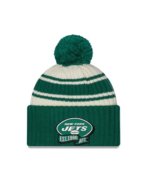 NEW ERA NEW YORK JETS NFL SIDELINE GREEN BEANIE HAT