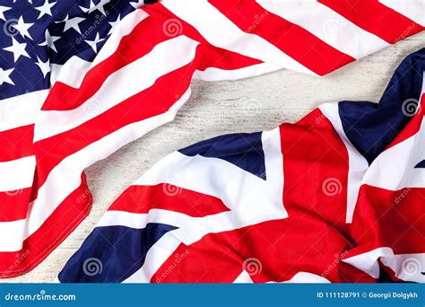 American and british flags stock image. Image of british - 111128791