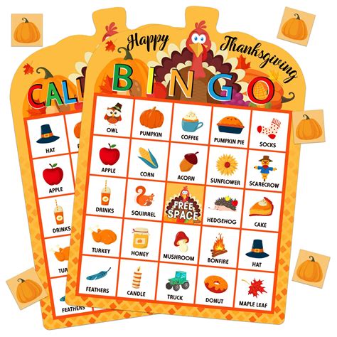Snapklik.com : Thanksgiving Bingo Game Adults 26 Players Thanksgiving ...
