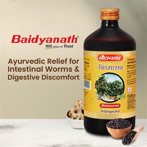 Baidyanath Vidangasava Ayurvedic Herbal Syrup - 450 ml | Helps in Dige ...