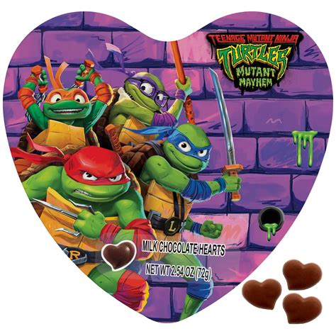 Amazon.com : Valentine’s Day Teenage Mutant Ninja Turtles Heart Tin ...
