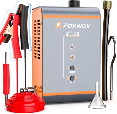 FOXWELL ST101 EVAP Smoke Machine Leak Tester, Shop Series Tool, Vacuum Intake Exhaust Fuel ...