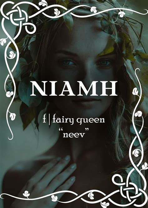 Female Fantasy Name Niamh Fantasy Names Female Fantasy Names