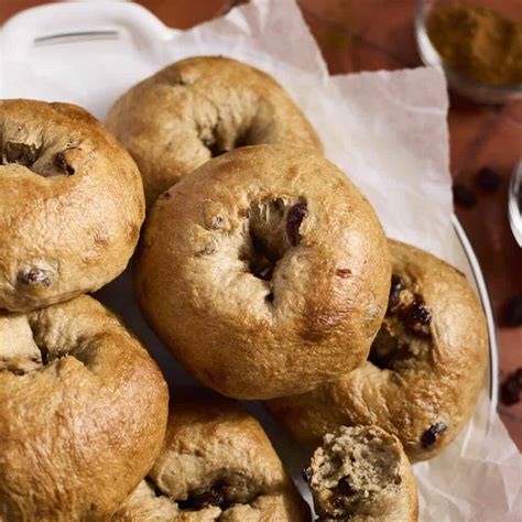 Sourdough Discard Cinnamon Raisin Bagels - This Jess Cooks