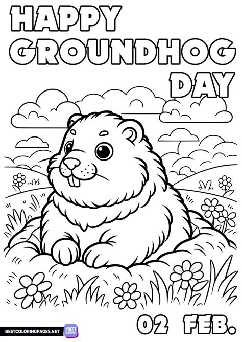 Groundhog Day coloring pages - Bestcoloringpages.net