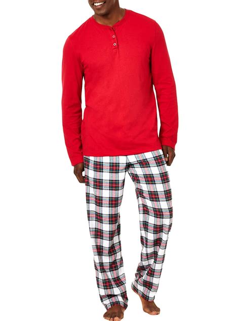 Family PJs Mens Christmas Holiday Pajama Set Red M - Walmart.com