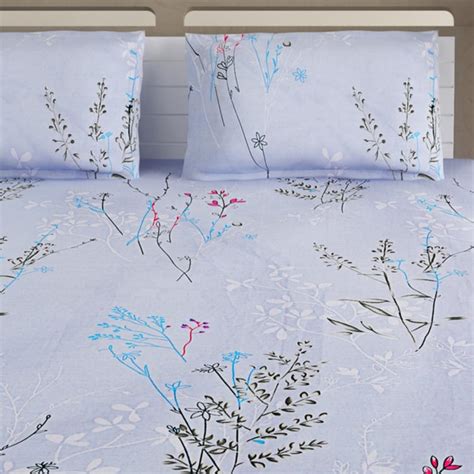 Buy SWAYAM Veda Printed 3-Pc. Fitted Double Bedsheet Set - 180 x 190 cm ...