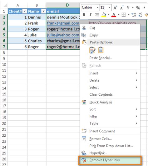 How remove multiple hyperlinks from Excel worksheets at a time