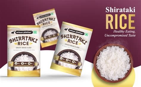 urban platter Shirataki Short-Grain Rice, 220 Gram [Ultra Low-Carb, Low ...