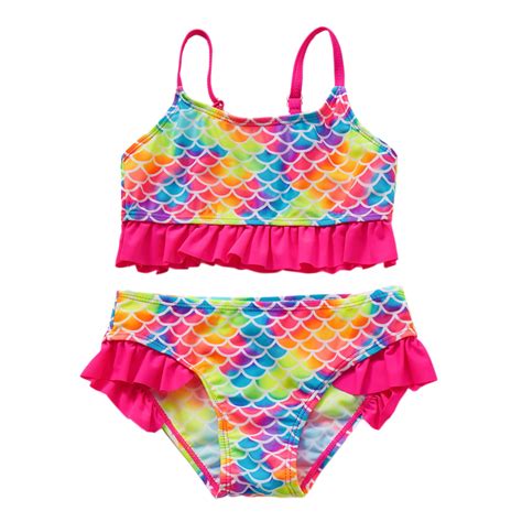 Girls Swimsuit Two Piece Kids Swimsuits Girls Bathing Suit Tankini Set ...