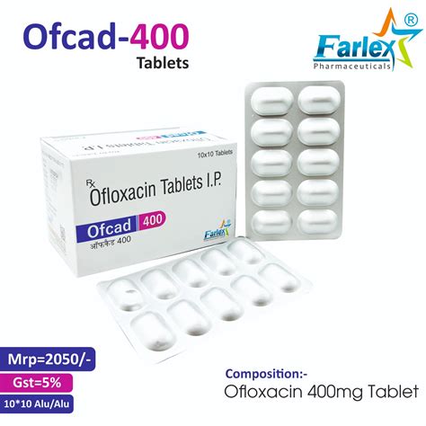 Ofloxacin Tablets I.P. 400 mg Manufacturers and Supplier in India ...