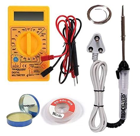 Buy TECHDELIVERS® 25Watt Soldering Iron Kit set with Multimeter ...