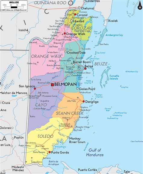 belize map