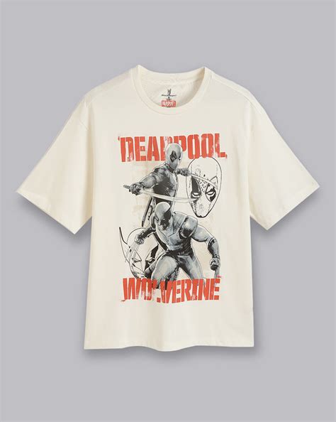 Deadpool & Wolverine Off White Oversized Tshirt Men – Free Authority