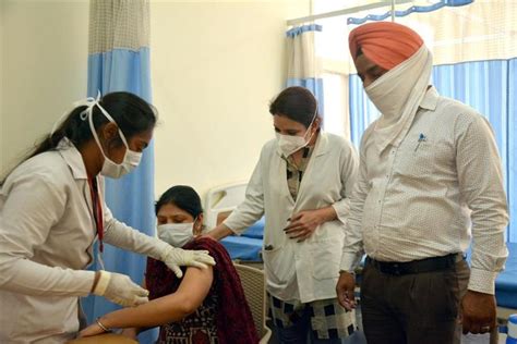 Covid vaccination camp was organised at RGNUL Health Centre. Staff ...