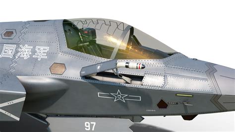 3D model Shenyang J35 F35 gyrfalcon Fighter J-35 stealth aircraft VR ...