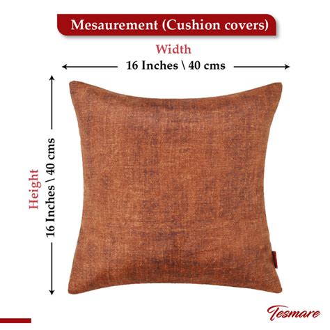 Buy Brown Velvet cushion covers 16x16 Inch ,Brown, 5 Pieces – Tesmare