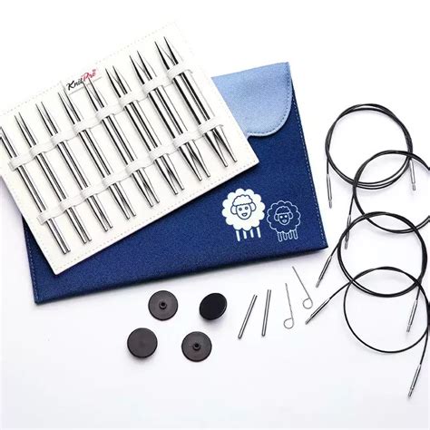 Buy KnitPro Nova Steel Deluxe Interchangeable Needle Set |Ideal for All ...