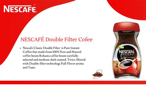 Nescafe Classic Double Filtered Coffee Granule, Glass Bottle, 1.76 Oz ...