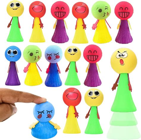 Birthday Popper Set of 15 Smiley Emoji Jump Toy as Birthday Return ...