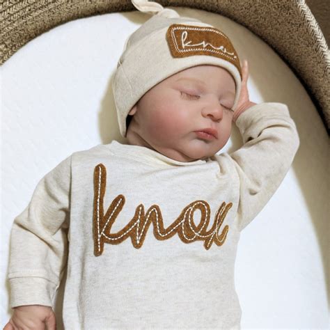 Baby Boy Coming Home Outfit Brown,newborn Boy Coming Home Outfit,baby ...