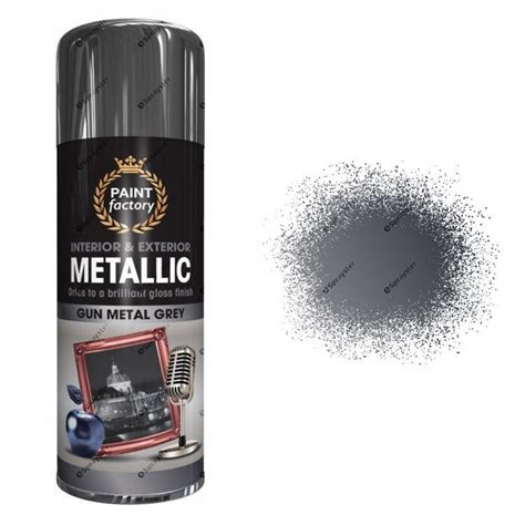 Metallic Gun Metal Grey Spray Paint Gloss 400ml – Sprayster