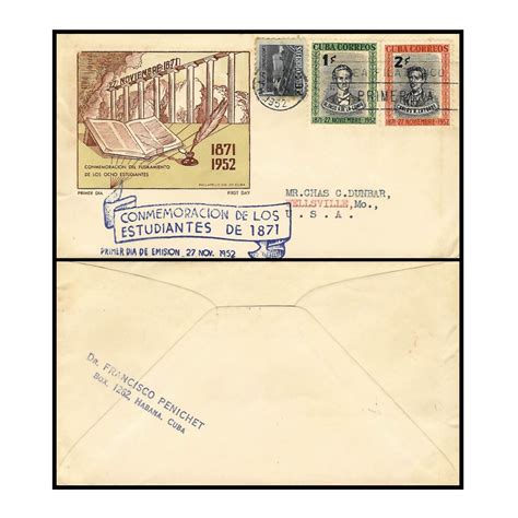 Vintage Cuban FDC First Day Cover Stamps u003e First Day Cover Stamp Cuba ...