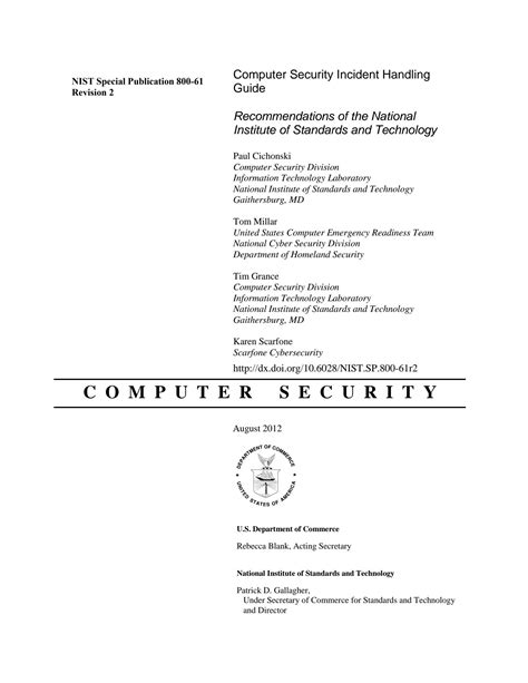 Image result for Computer Security Incident Handling Guide
