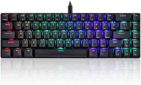 Buy Motospeed CK67 65% Wired Mechanical Keyboard with Red Switch/LED ...