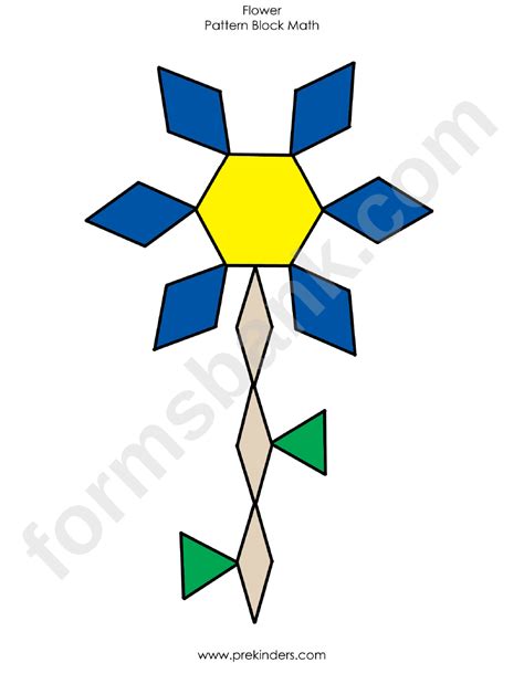 Image result for Free Pattern Block Templates Flower