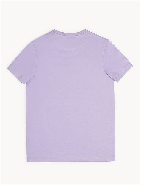 Buy Pure Cotton Printed Round Neck T-Shirt at Marks & Spencer