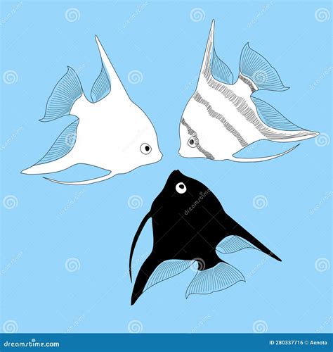 Vector Aquarium Fish Angelfish | CartoonDealer.com #280337716