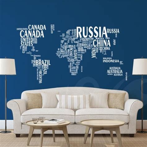 World Map Wall Decal Sticker 的图像结果