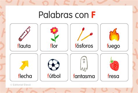 +100 Palabras con F (con imágenes) - Lenguaje.com