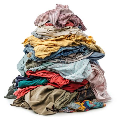 Laundry pile dirty clothes heap isolated dirty laundry clothing pile on ...