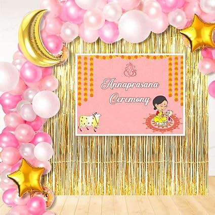 Untumble Annaprasana Decoration Kit|Has Foil Curtains, Moon & Star ...