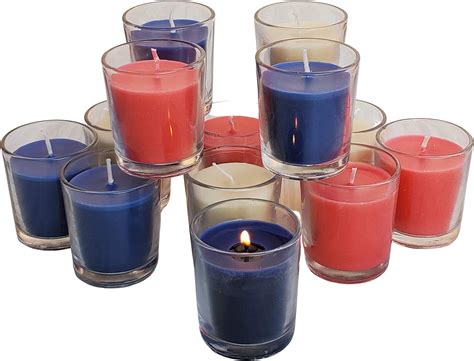 Amazon Brand - Solimo Votive Glass Candles, Pack of 6 (Scented ...