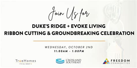 Dukes Ridge + Evoke Living Ribbon Cutting & Groundbreaking Celebration ...