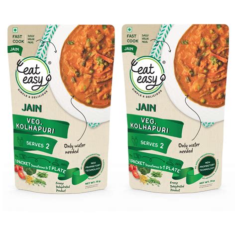 Eat Easy Ready To Eat Jain Veg Kolhapuri, 75gm of 1 Pack, Instant Food ...