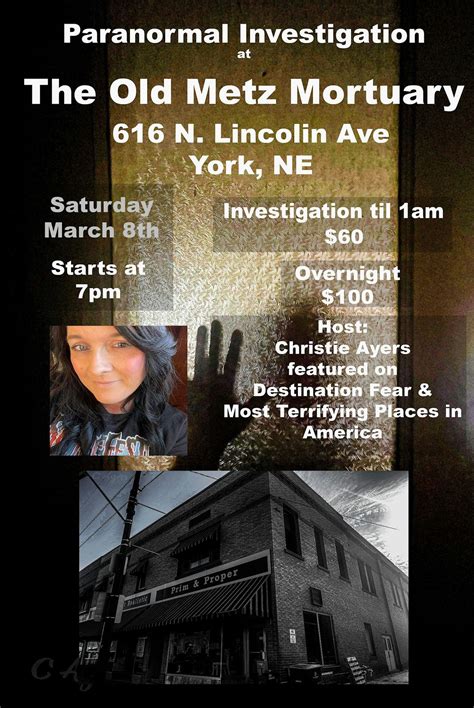 Paranormal Investigation at the Haunted Metz Mortuary at Old Metz ...